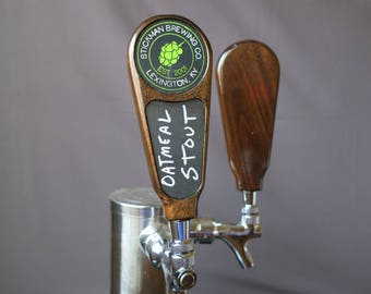 Beer tap handle, Wood with chalkboard, 6 inches tall