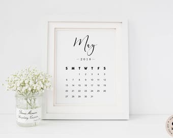 free printable calendar may 2018