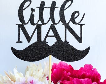 Little man cake topper | Mustache cake topper | Little man party | Mustache party | Little Man baby shower | Mustache baby shower
