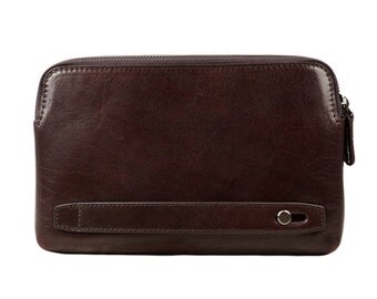 Mens Leather Clutch,Aubergine leather clutch, clutch for men, mens clutch, leather purse - Ulysses