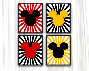 Mickey Mouse Wall Art mickey mouse art | etsy Mickey Mouse Wall Art mickey mouse art | etsy