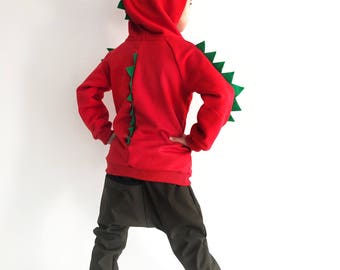 Dinosaur hoodie, dinosaur jumper, dinosaur sweater, hoodie with spikes, dinosaur birthday hoodie, dinosaur sweatshirt, halloween sweatshirt
