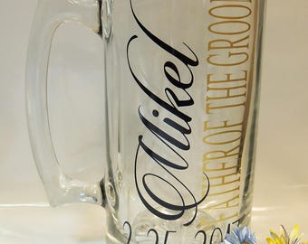 Father of the Bride Glass, Father of the Groom Glass, wedding gift, Father of the Bride, Father if the Groom, beer mug, wedding gift