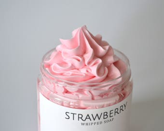 Whipped Soap, 4 oz jar, Strawberry, Bath Whip