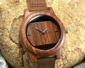 personalized engraved mens wooden watch, wood watch, groomsmen gifts, christmas gift, fathers day gift, wooden watch, men's gift, mens watch