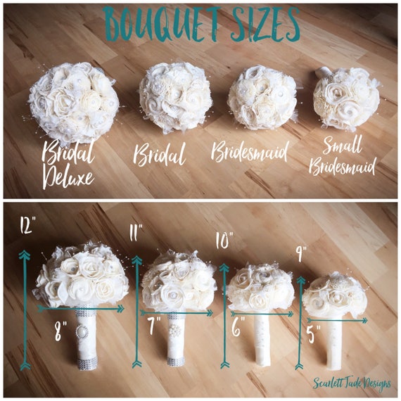 Bouquet Sizes Bridal bouquet Bridesmaid bouquet Sola