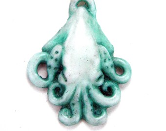 Cephalopod Pendant (Porcelain't Celadon)