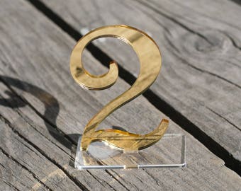 Gold mirror acrylic Table Numbers, Wedding Table Numbers, Wedding Table Numbers Set, Wedding Table Decor, Table Numbers,