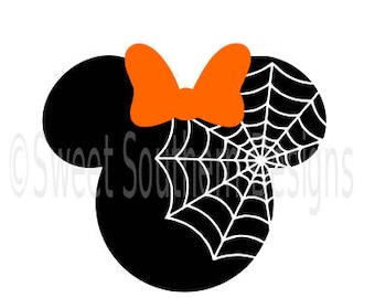 Minnie Mouse Halloween spider web Disney SVG instant download design for cricut or silhouette
