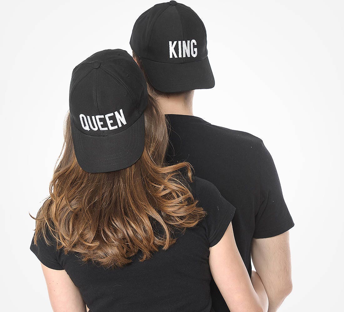 King And Queen Casquette Black Caps Set Womens Printed Hat