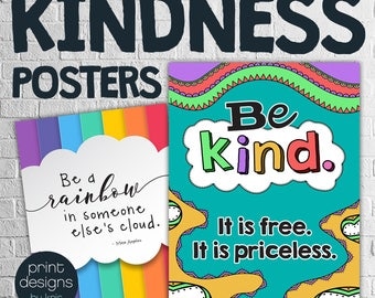 Kindness Posters • Classroom Posters • Teaching Kindness • Classroom Wall Decor • Posters for School • Teaching Posters • School Posters