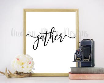 Gather with Swashes SVG file PNG file PDF file Cricut Explore Design Space Silhouette Cameo Wedding Gift Cut File Thanksgiving decor