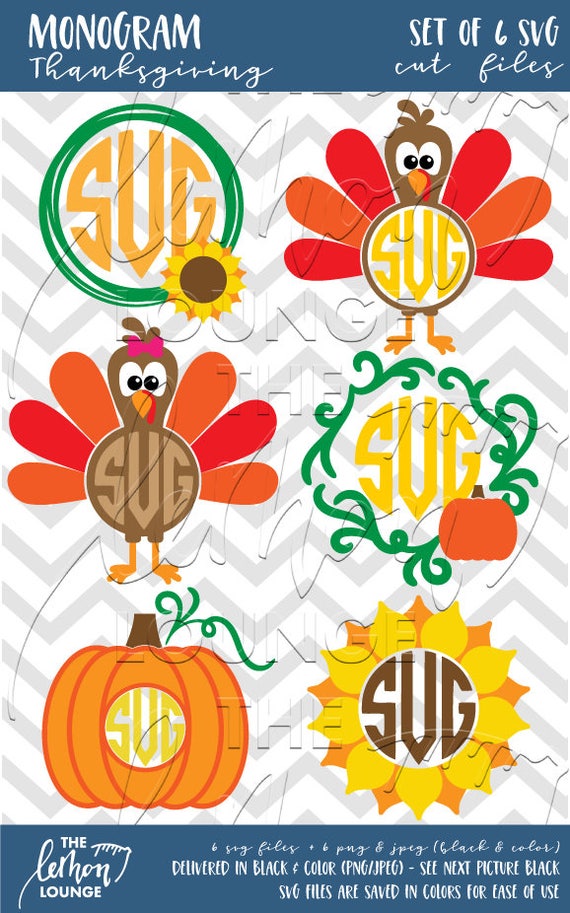 Thanksgiving Monogram svg 6 fall monogram svg sunflower svg