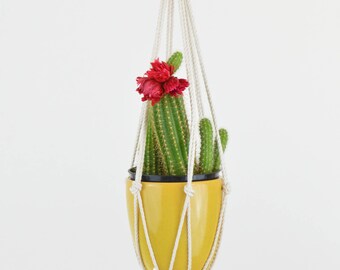 Mini Hanger Indoor Hanging Planter Macrame Plant Hanger Small Plant Holder Macrame Planter Gift Small Hanging Planter Indoor Rope *MINI