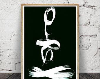 Téléchargement numérique, Art contemporain, décoration murale, Printable Wall Art, noir et blanc Decor, Art moderne,, décoration d’intérieur