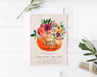 Little Pumpkin Baby shower Invitation Template DIY Baby Shower Template Pumpkin Baby Shower Template Autumn Baby Shower Fall Baby shower