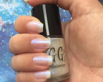Faery Lore - White Iridescent Nail Polish with Blue Shimmer