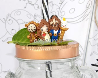 And the beast with polymer clay brooch
