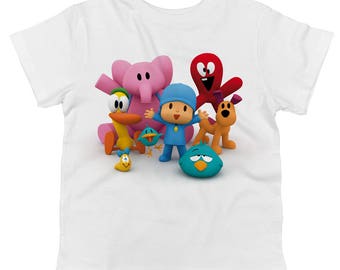 Pocoyo and All His Friends Toddler Crew Neck Short Sleeve T-Shirt