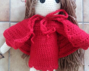 Doll little Red Riding Hood crochet