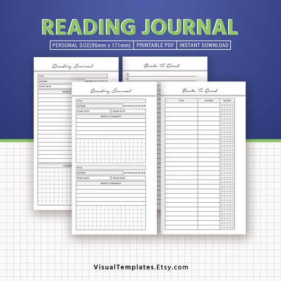 Reading Journal Printable Books To Read Reading List Book