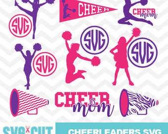 Cheerleader SVG file, Cheerleader Monogram, Cheerleader Clipart, Cheer Mom SVG, Cheer Mom Cut Designs, Mom SVG Cut Designs, svg-025