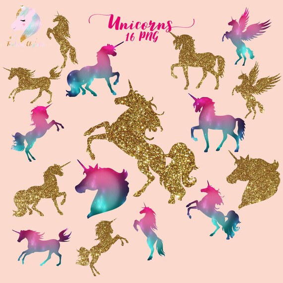 Unicorn Clipart Gold Glitter Galaxy Clip Art Cute Unicorn Clipart Gold Glitter Galaxy Clip Art Cute
