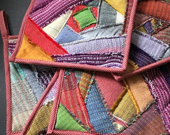 Handwoven Patchwork Potholder
