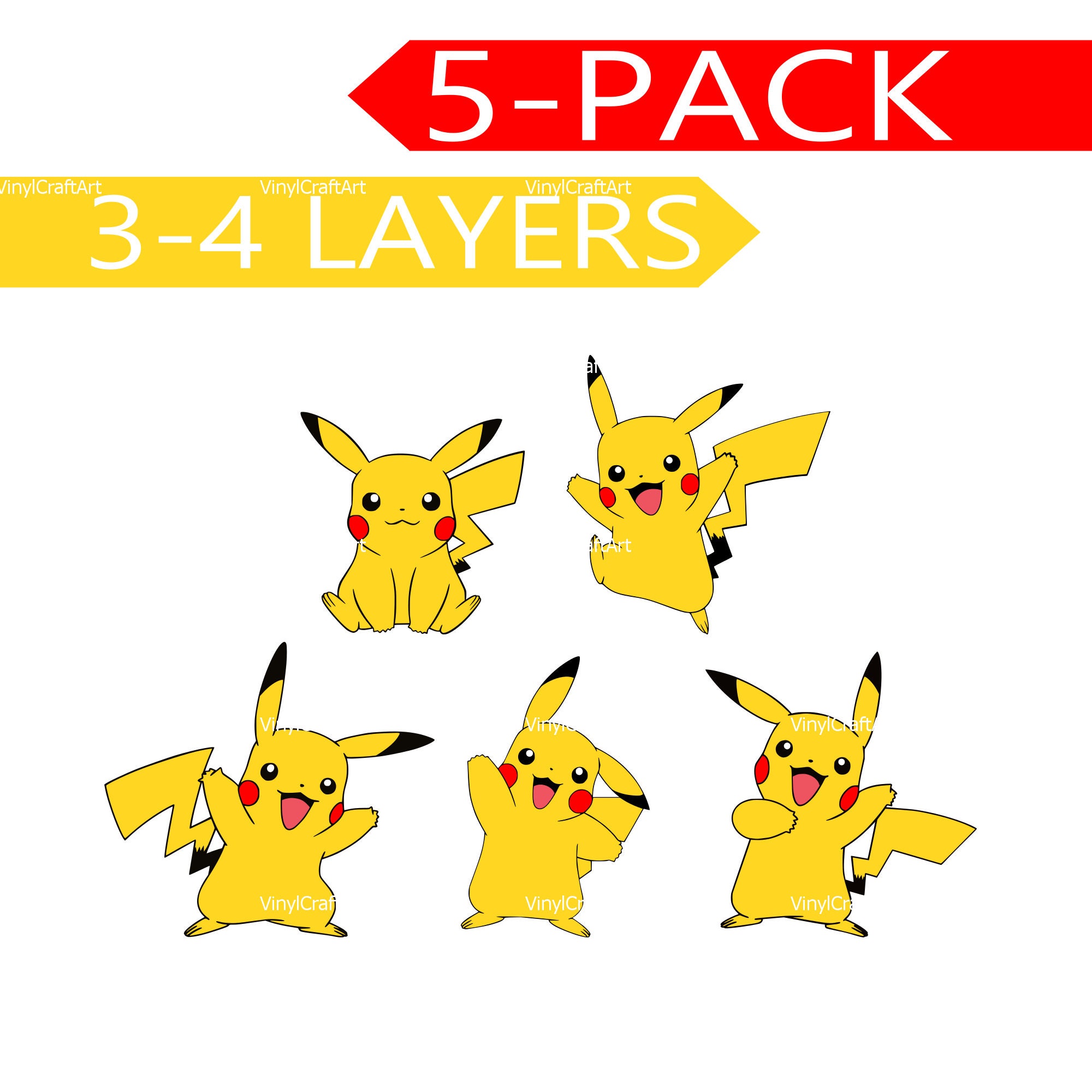 Download Pikachu svg pokemon svg 3 layers svg files for cricut svg