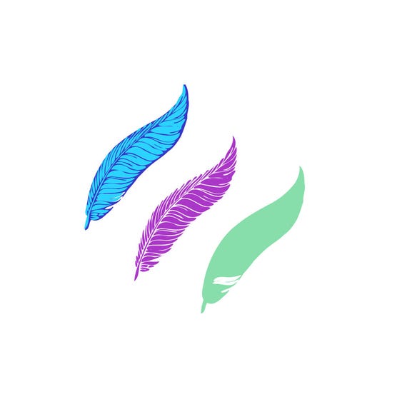 Download Bird Feather SVG Design Cutting File also includes DXF PNG