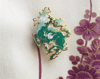 Seafoam Kirin enamel pin