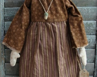 Primitive Handmade Folk Art Rag Doll