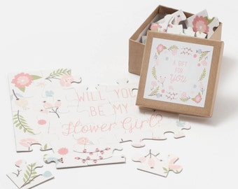 Will You Be My Flower Girl Puzzle, Flower Gift Gift, Puzzle for Flowergirl, Creative Way To Ask Flowergirl, Be My Flower Girl