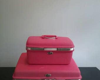 valise samsonite vintage années 60 beauté maquillage train