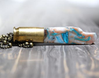 Jasper Crystal Bullet Necklace