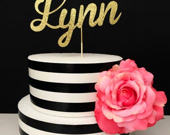 Princess Name cake topper- Cake Topper-princess cake topper- personalized name cake topper- crown cake topper- birthday cake topper