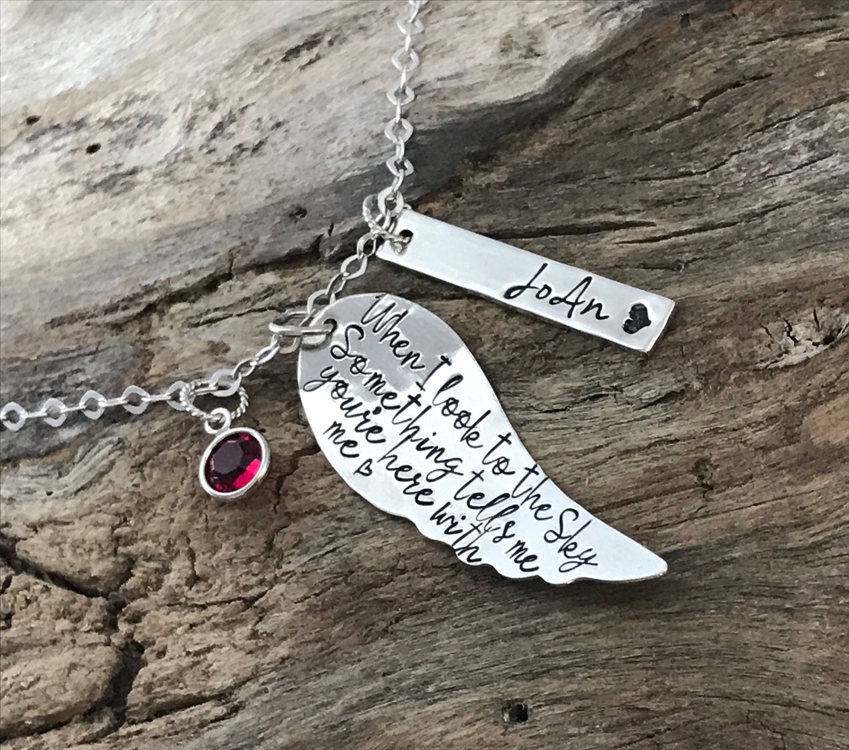 Angel Wing Necklace | Sterling Silver |Loss Sympathy Gift | Memorial ...