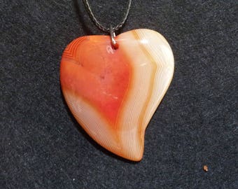 Pendentif Dent En Agate Rayée Jaune - Pierre Naturelle 1 Pièce - Neuf Sans Emballage
