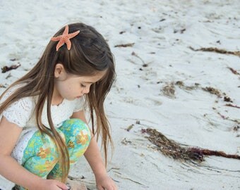 Baja Starfish Hair clip, Barrette or Pinch Clip, nautical hairclip, beach wedding, mermaid accessories