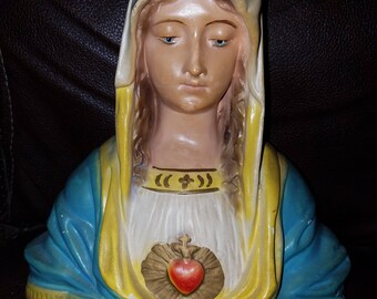 Vintage Chalkware Madonna