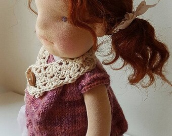 Henrietta - Waldorf Doll, handmade, one of a kind, natural fiber doll