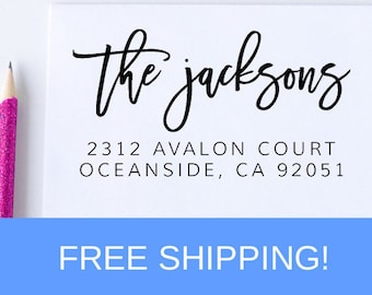Custom Return Address Stamp, Self Ink Return Address Stamp, Personalized Address Stamp, Self Ink Custom Address Stamp (D239)
