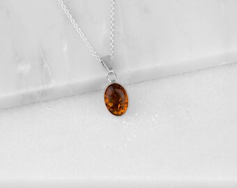 Baltic Amber Pendant/ Yellow Amber Pendant/ Honey Amber Pendant/ Silver Amber Pendant/ Sterling Silver