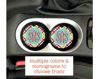 Personalized Car Coasters, Monogram Car Coaster, Personalized Cup Holder Coaster, Personalized Cup Holders, Custom Car Accessories Women