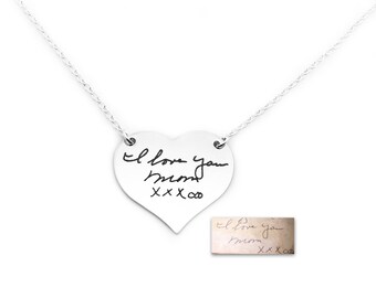 Actual Signature Necklace, Memorial Necklace, Handwriting Necklace, Handwriting, Personalized Necklace, Real Signature Necklace
