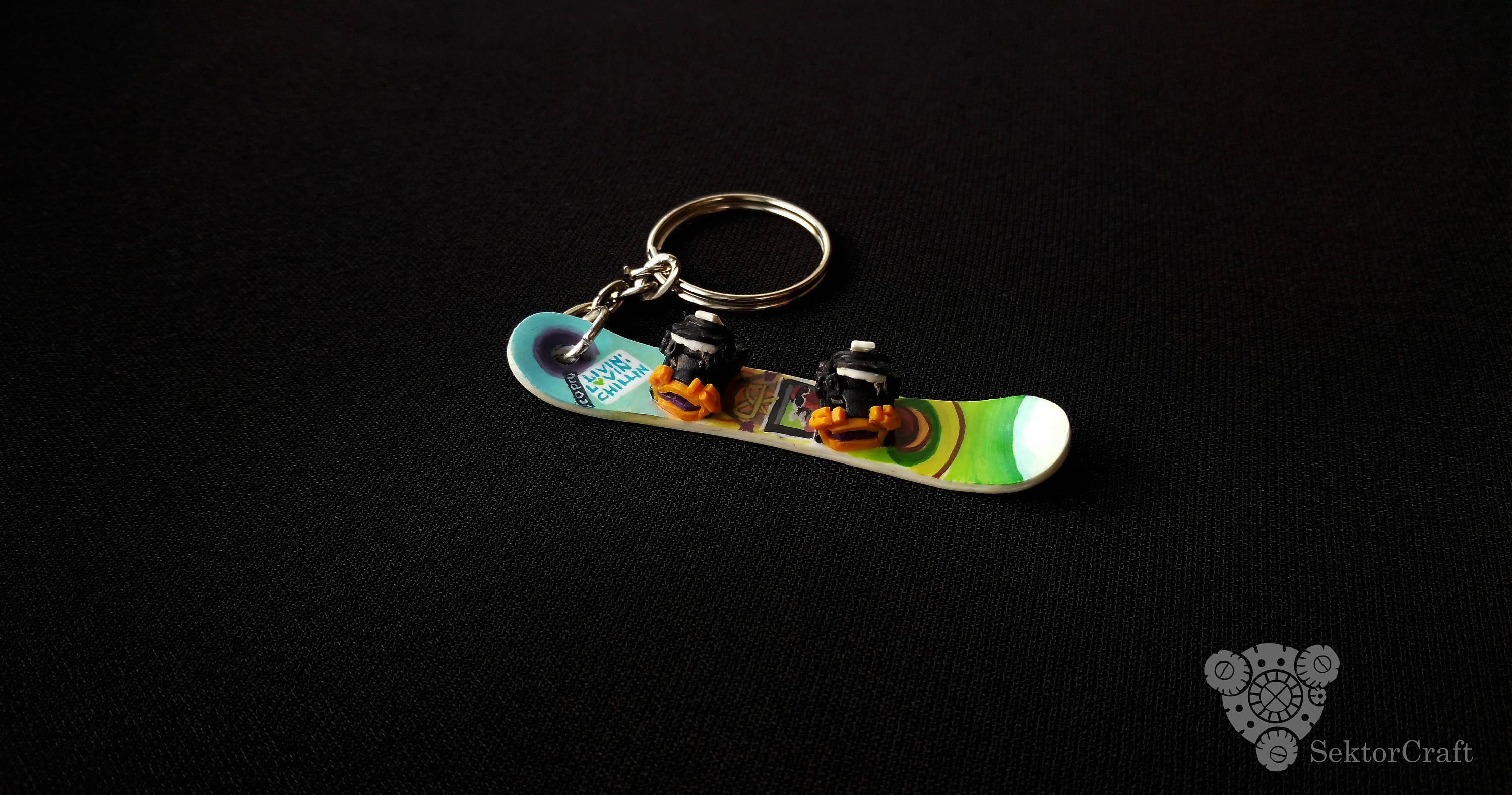Personalized mini copy of the original Snowboard / Keychain