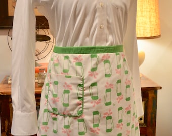 Vintage The Vested Gentress green pink golf themed skirt L large