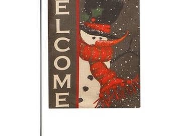 Christmas Snowman Garden Flag Outdoor Christmas Flag Christmas Winter Snowflake Holiday Garden Flag Christmas Flag