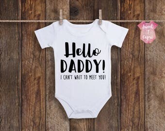 Baby Announcement Husband, Hello Daddy Onesie, Hello Daddy, Pregnancy Announcement to Husband, Baby Announcement Onesie, Pregnancy Reveal