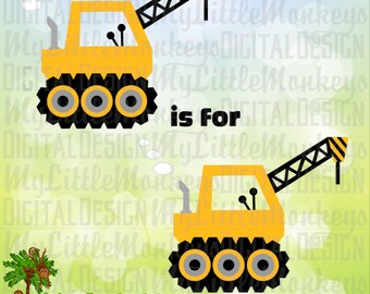 Kids SVG ~ Construction Birthday svg ~ Construction svg ~ Crane SVG ~ Commercial Use SVG ~ Clip Art ~ Cut File, svg, eps, dxf, png, jpg